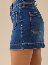 Brynn Denim Mini Skirt Detail 4 - TULLABEE