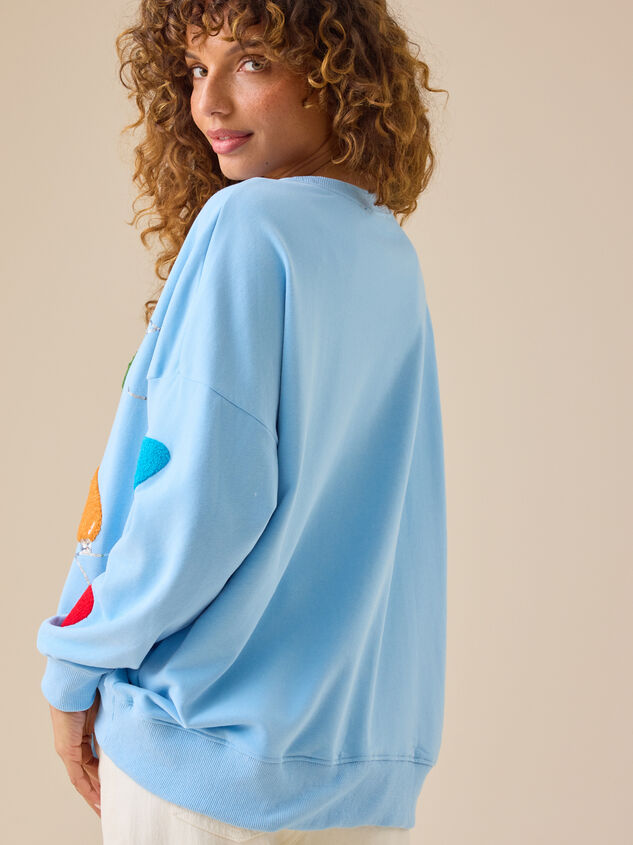 Christmas Lights Crew Neck Detail 5 - TULLABEE