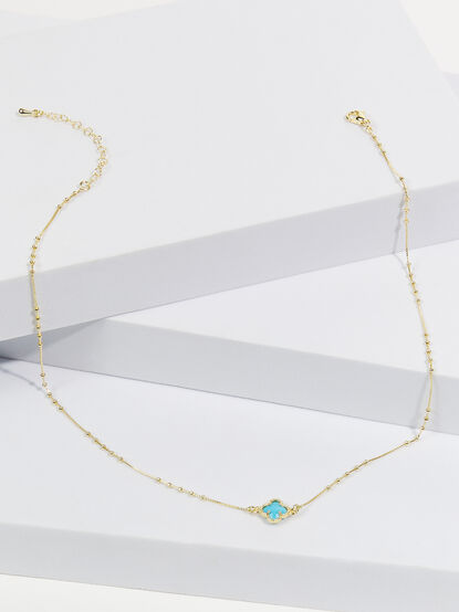 18K Gold Clover Chain Necklace - TULLABEE