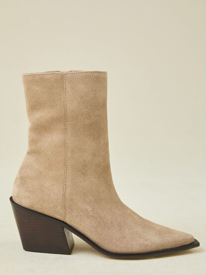 Cleo Suede Ankle Bootie - TULLABEE