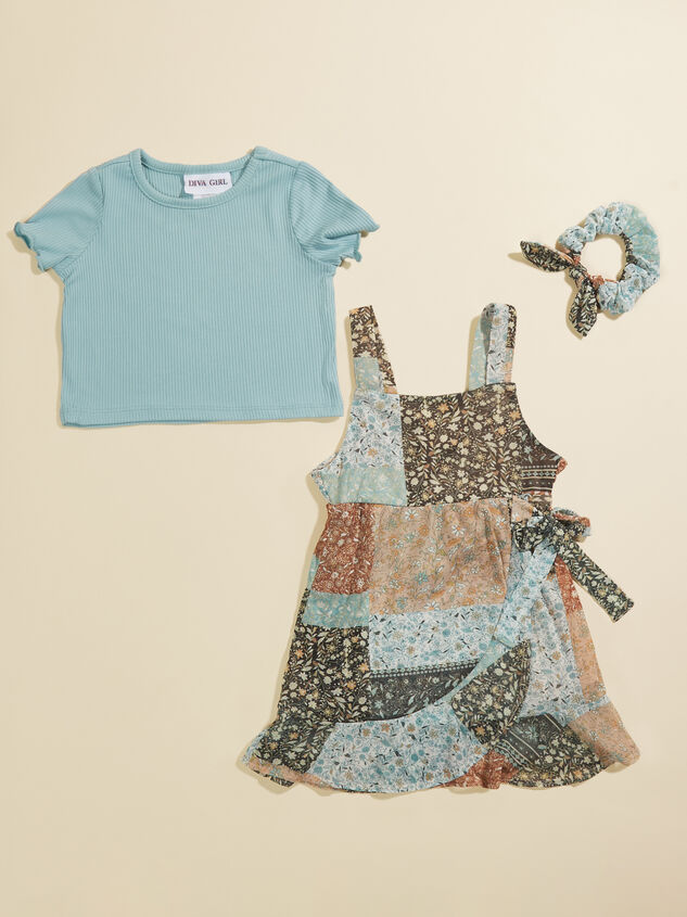 Camila Floral Patchwork Dress and Top Set Detail 3 - TULLABEE