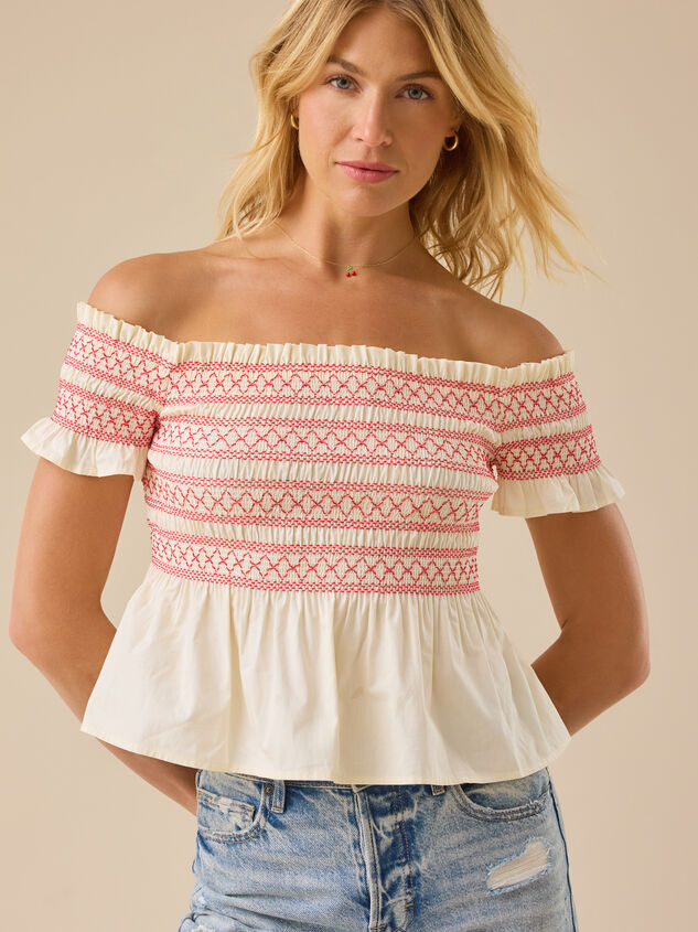 Norma Off-Shoulder Smocked Top - TULLABEE
