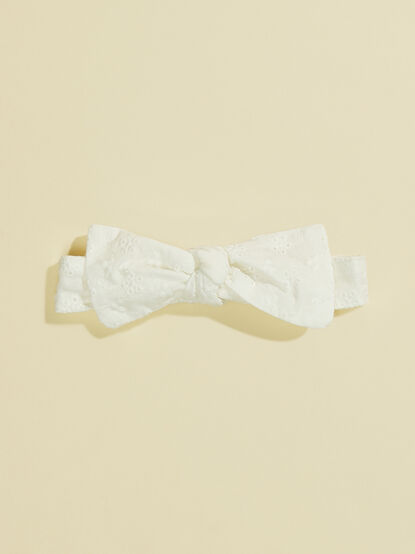 Eyelet Headband Bow - TULLABEE