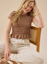 Annaleigh Smocked Fitted Tee - TULLABEE