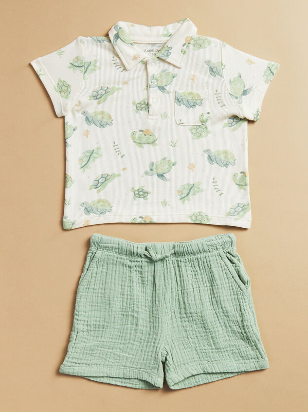 Caspian Sea Turtle Polo And Shirt Set - TULLABEE