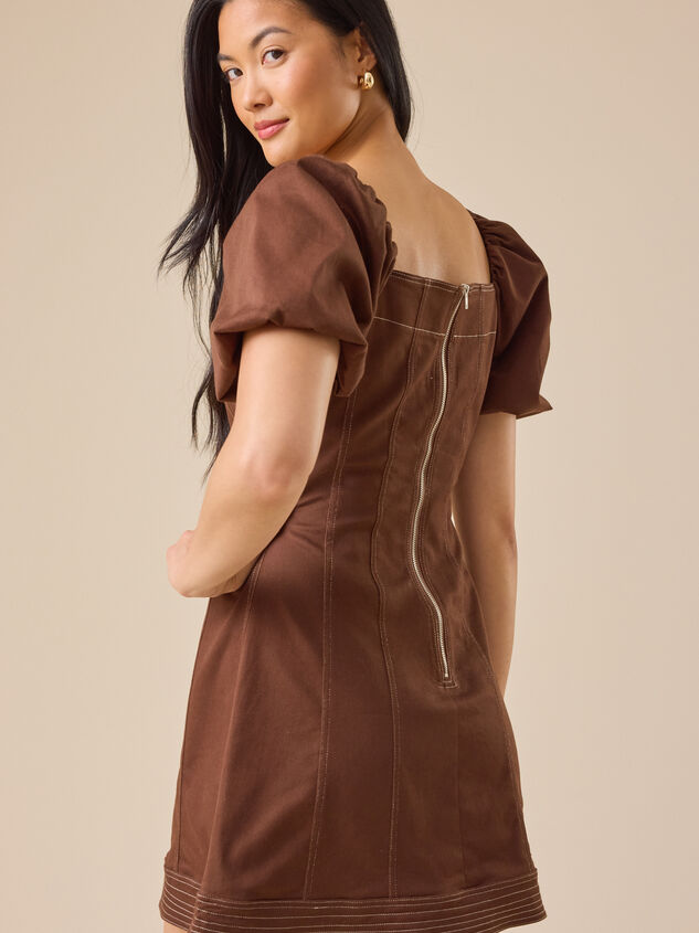 Edie Denim Mini Dress Detail 5 - TULLABEE