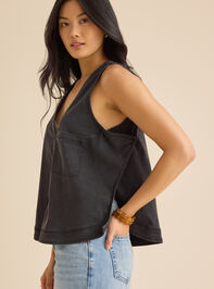 Keira Button Up Vest Detail 3 - TULLABEE