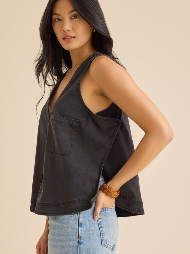 Keira Button Up Vest Detail 3 - TULLABEE