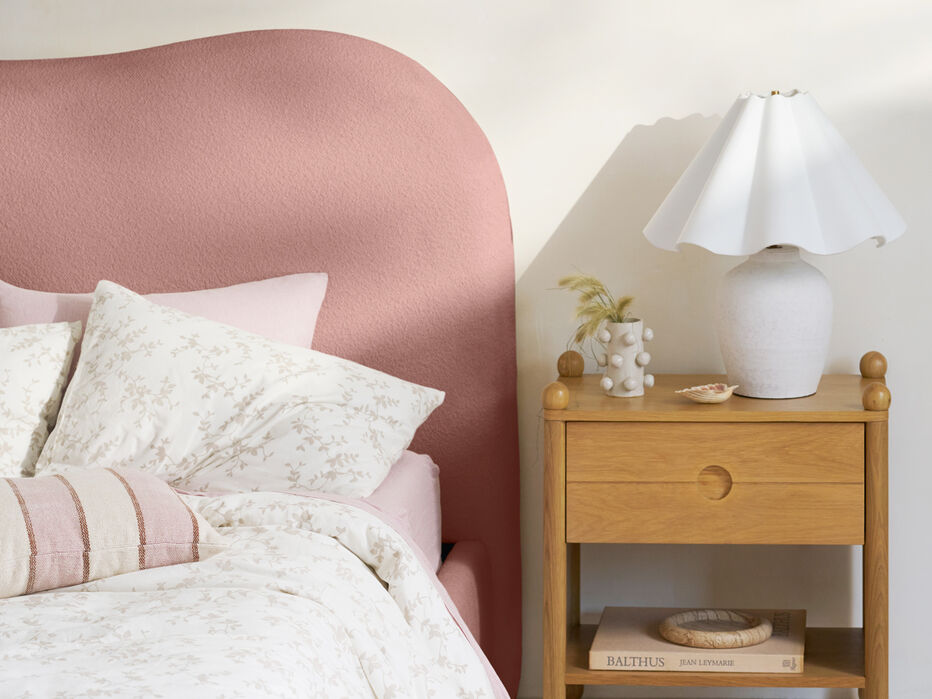 Peony Upholstered Bed - TULLABEE - 
