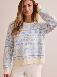 Snowflake Fair Isle Pullover Detail 4 - TULLABEE