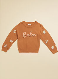 Babe Flower Stitch Sweater Detail 2 - TULLABEE