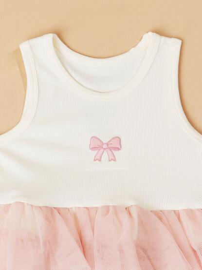 Blythe Pink Bow Toddler Dress - TULLABEE