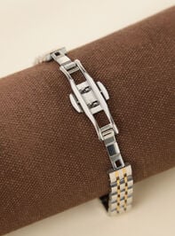 Mixed Metal Oval Watch Detail 2 - TULLABEE