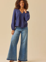 Kate Pleated Button Front Top - TULLABEE