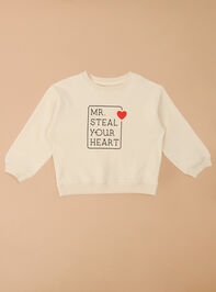 Mr. Steal Your Heart Crewneck Detail 2 - TULLABEE