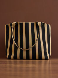 Robin Striped Tote Detail 2 - TULLABEE