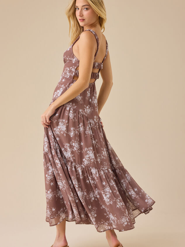 Lacy Floral Maxi Dress Detail 6 - TULLABEE