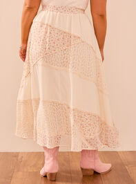 Aster Floral Midi Skirt Detail 6 - TULLABEE