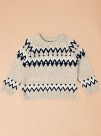 Frosty Fair Isle Sweater Detail 2 - TULLABEE