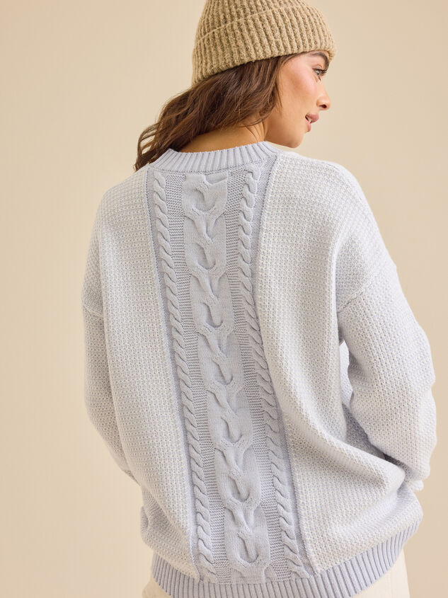 Lilly Oversized Cable Sweater Detail 6 - TULLABEE