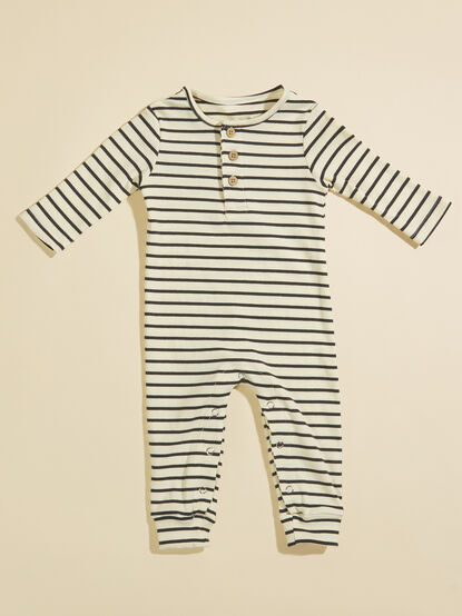Tucker Striped Ribbed Jumpsuit by Me + Henry - TULLABEE