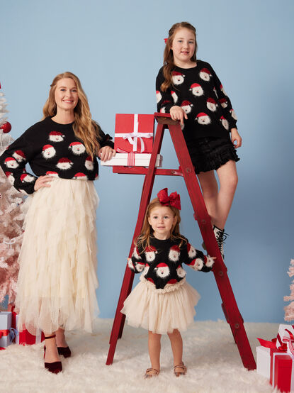 Santa Face Toddler Sweater - TULLABEE