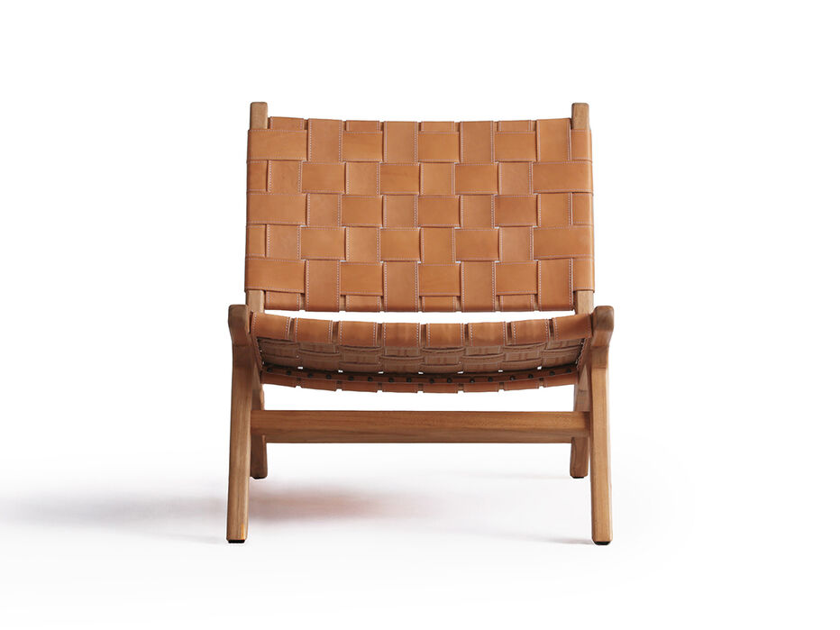 Cala Wood & Leather Chair - TULLABEE - 