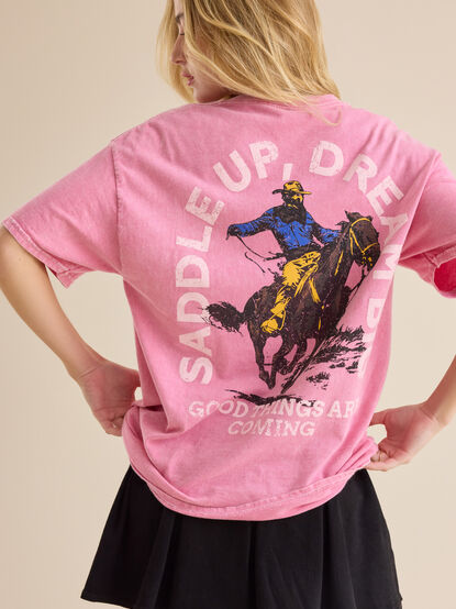 Saddle Up Dream Big Graphic Tee - TULLABEE