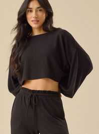 Sofie Cropped Lounge Top - TULLABEE