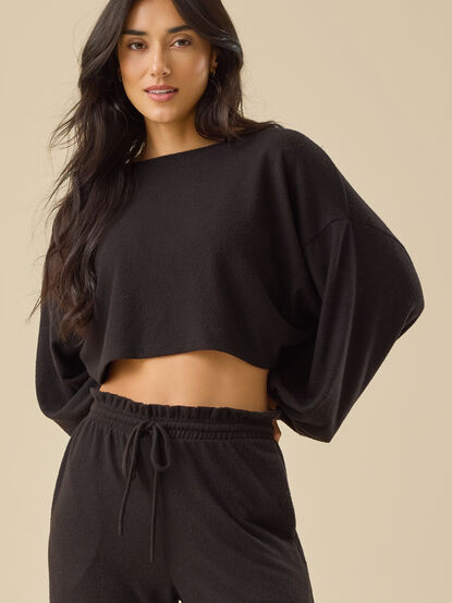 Sofie Cropped Lounge Top - TULLABEE