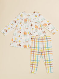 Alpaca Farm Top and Plaid Pants Set Detail 2 - TULLABEE
