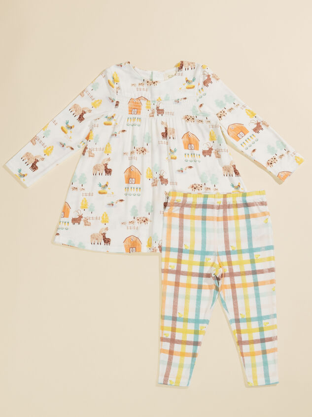 Alpaca Farm Top and Plaid Pants Set Detail 2 - TULLABEE