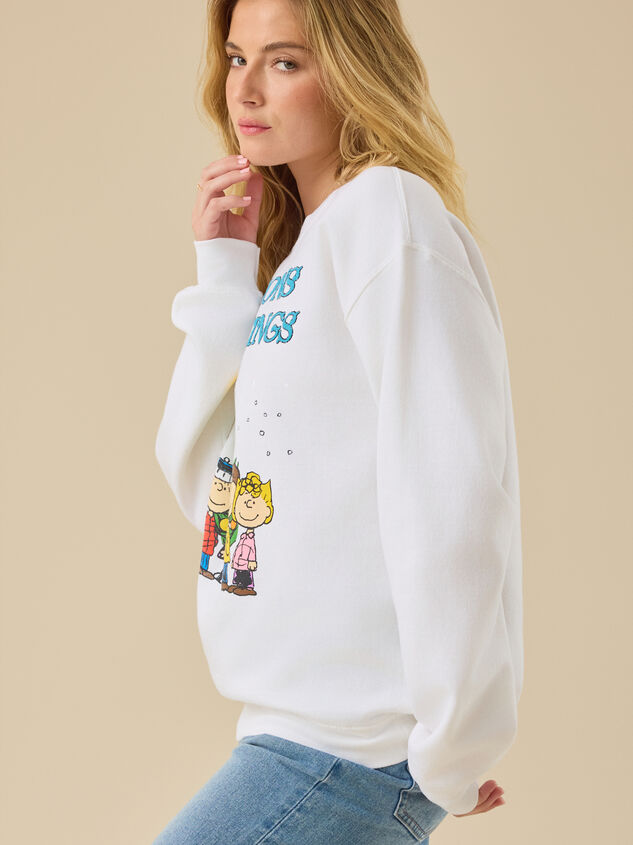 Peanuts Seasons Greetings Pullover Detail 5 - TULLABEE