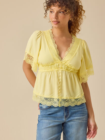 Evanelle Lace Babydoll Top - TULLABEE