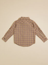 Atwood Toddler Plaid Button-Down By Me + Henry Detail 2 - TULLABEE