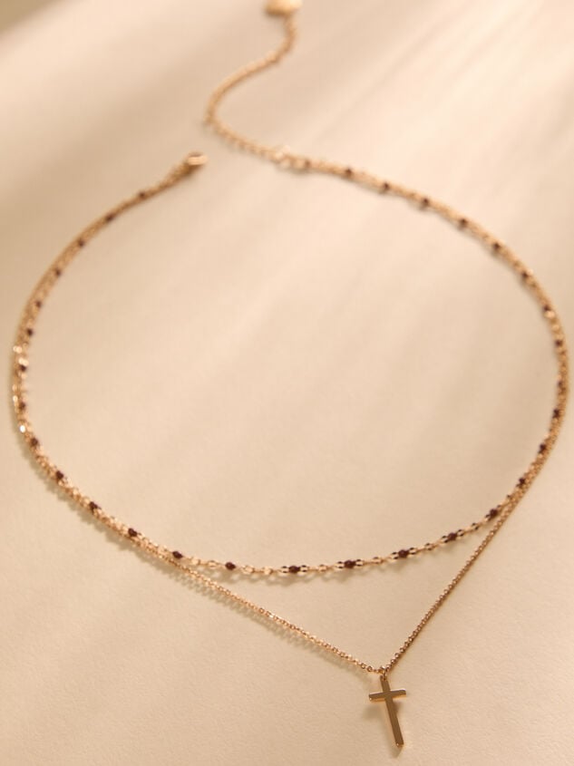 Jana Dot Charm Cross Necklace - TULLABEE
