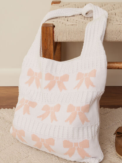 Knit Bow Tote Bag - TULLABEE