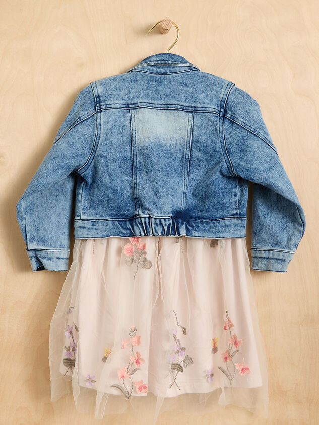 Jean jacket with tulle shop