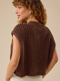 Rowlan Cable Knit Vest Detail 4 - TULLABEE