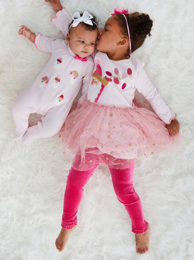 Sparkle Santa Ribbed Sleeper by MudPie - TULLABEE