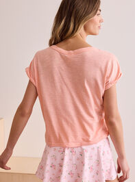 Relay Cropped Boxy Tee Detail 4 - TULLABEE