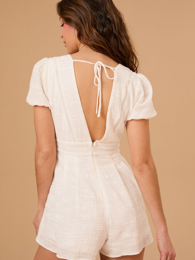 Hattie V-Neck Lace Romper Detail 4 - TULLABEE