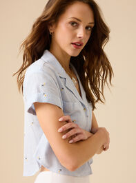 Cassandra Button-Up Top Detail 3 - TULLABEE