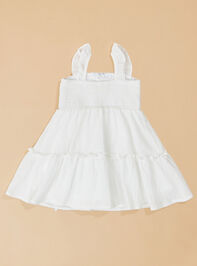 Jessie Embroidered Flutter Dress Detail 4 - TULLABEE