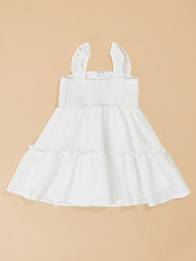 Jessie Embroidered Flutter Dress Detail 4 - TULLABEE