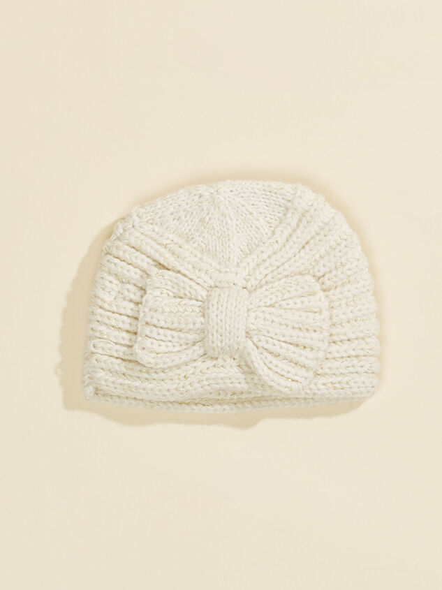 Knitted Bow Hat Detail 2 - TULLABEE