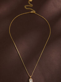18K Gold Radiant Charm Necklace Detail 3 - TULLABEE