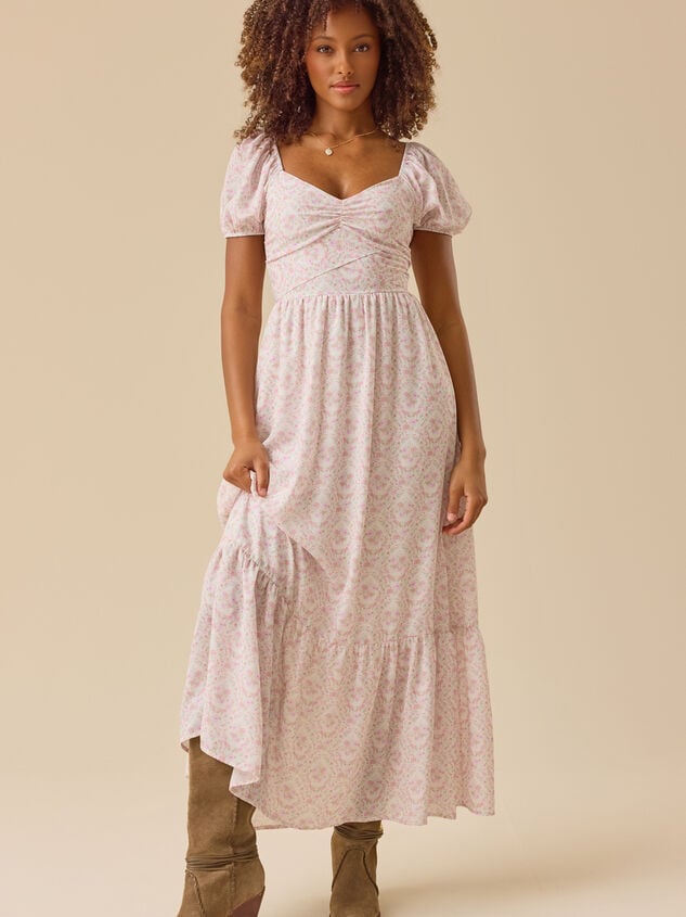 Stephanie Floral Maxi Dress Detail 2 - TULLABEE