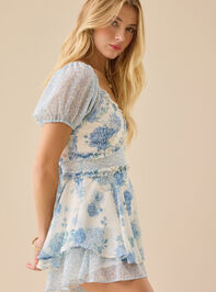 Haven Mix Print Ruffle Romper Detail 3 - TULLABEE