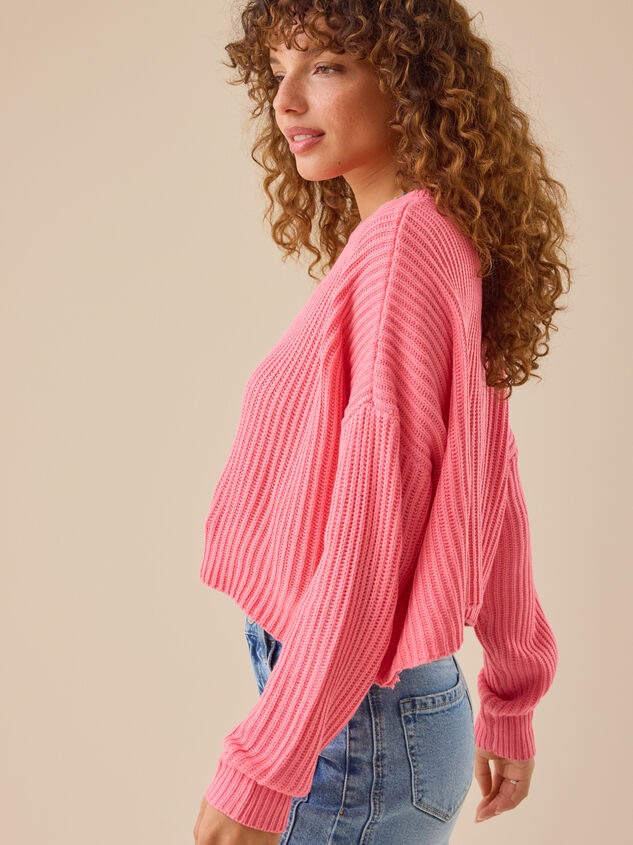 Dot Knit Boxy Sweater Detail 3 - TULLABEE